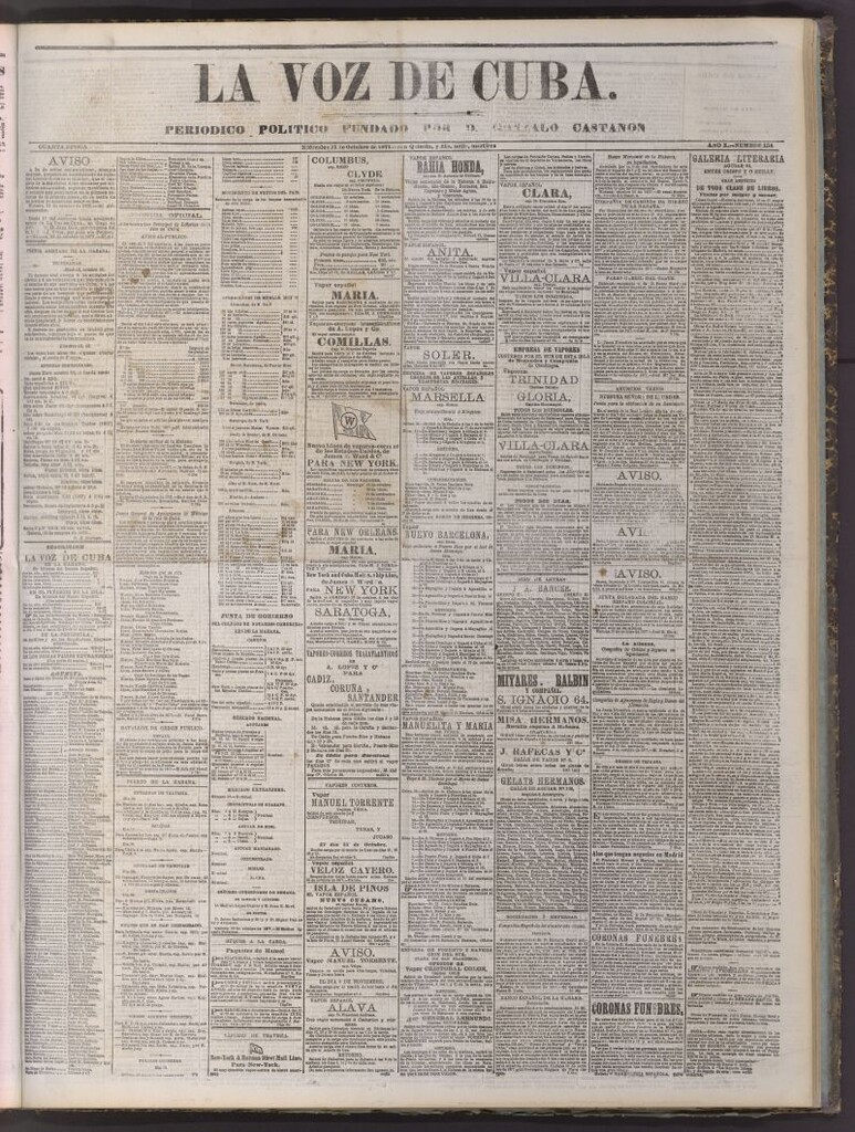 Miniatura de La Voz de Cuba : diario conservador del 31 de octubre de 1877