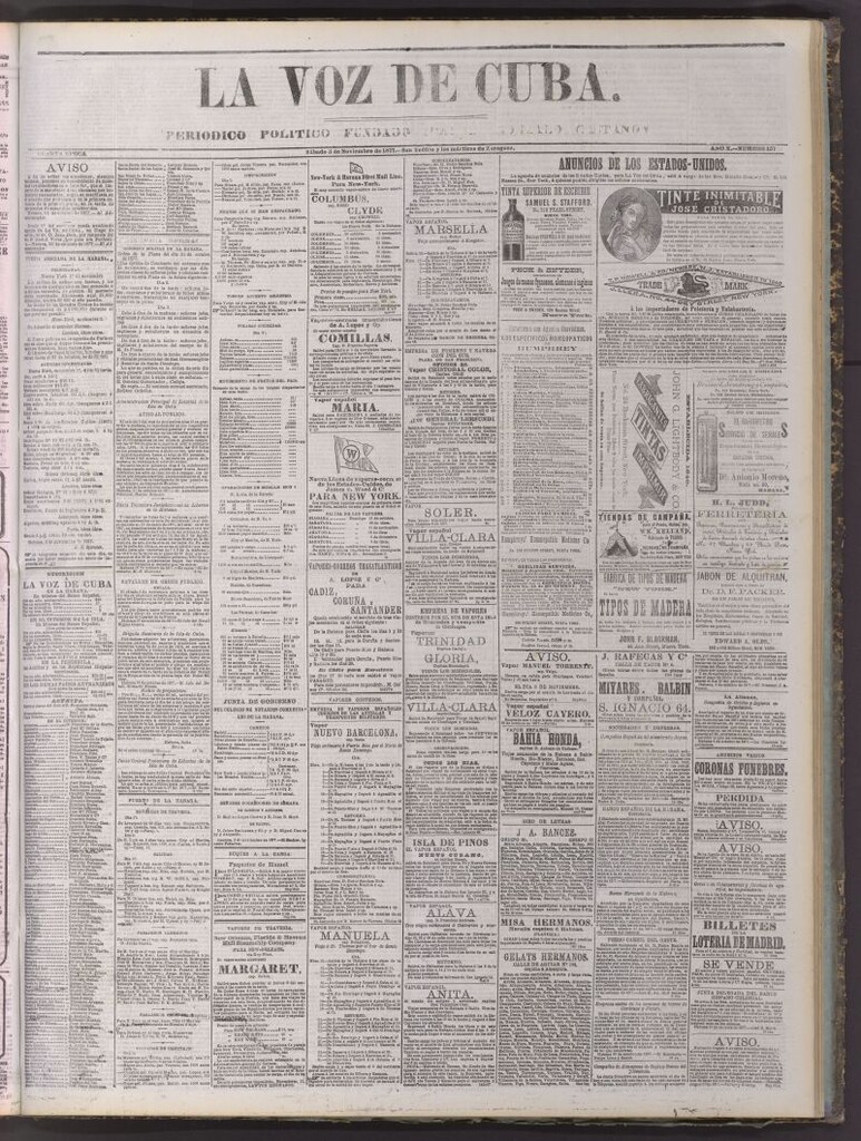 Miniatura de La Voz de Cuba : diario conservador del 3 de noviembre de 1877
