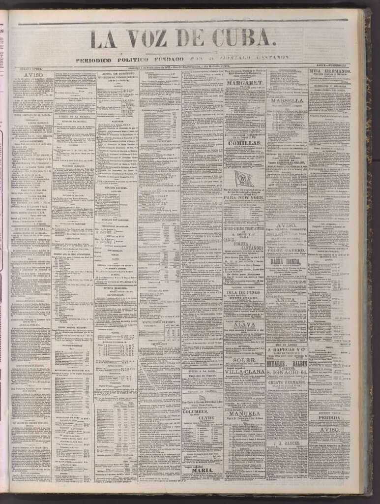 Miniatura de La Voz de Cuba : diario conservador del 4 de noviembre de 1877