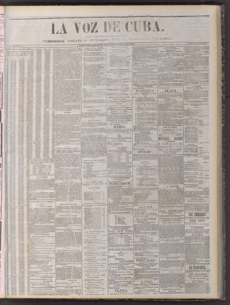 Miniatura de La Voz de Cuba : diario conservador del 6 de noviembre de 1877