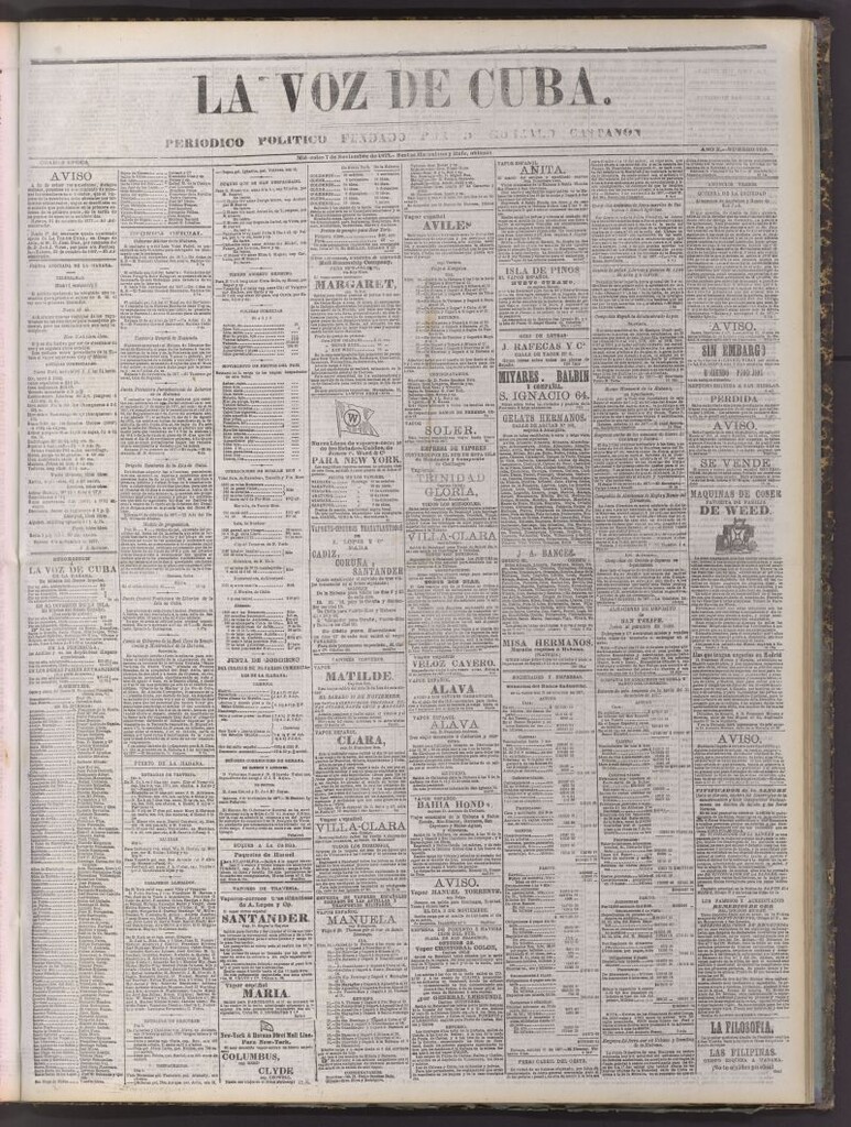Miniatura de La Voz de Cuba : diario conservador del 7 de noviembre de 1877