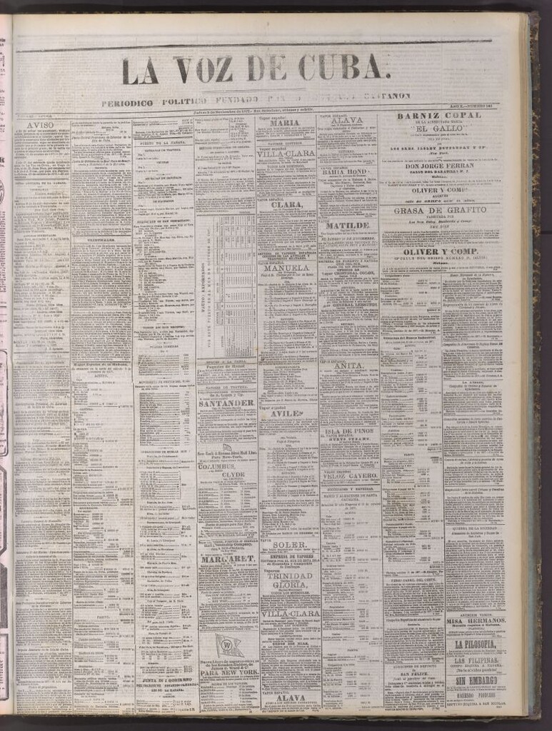 Miniatura de La Voz de Cuba : diario conservador del 8 de noviembre de 1877
