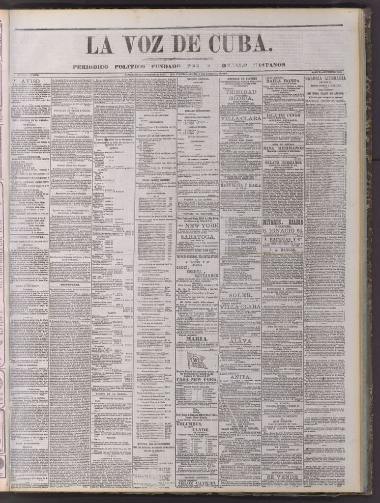 Miniatura de La Voz de Cuba : diario conservador del 16 de noviembre de 1877