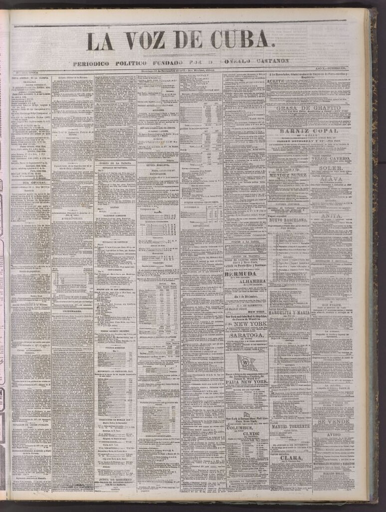 Miniatura de La Voz de Cuba : diario conservador del 18 de noviembre de 1877