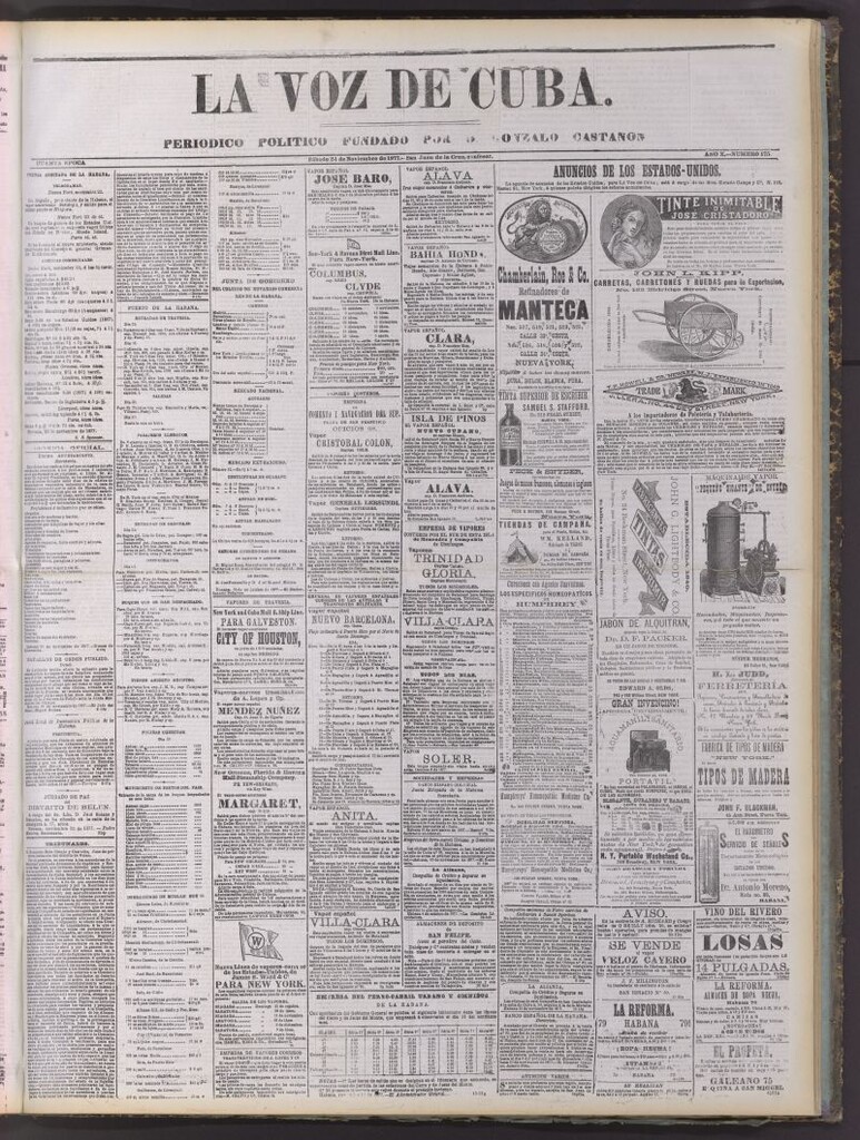 Miniatura de La Voz de Cuba : diario conservador del 24 de noviembre de 1877