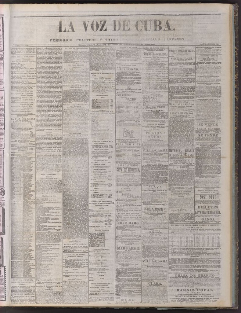 Miniatura de La Voz de Cuba : diario conservador del 28 de noviembre de 1877