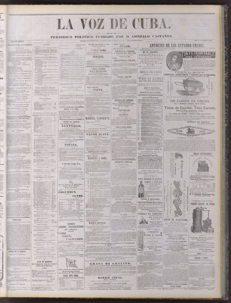 Miniatura de La Voz de Cuba : diario conservador del 15 de diciembre de 1877