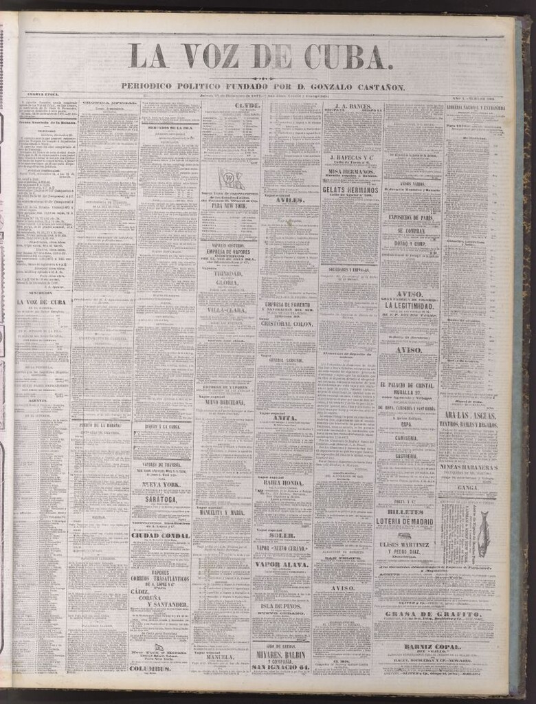 Miniatura de La Voz de Cuba : diario conservador del 27 de diciembre de 1877