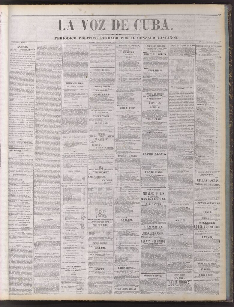 Miniatura de La Voz de Cuba : diario conservador del 28 de diciembre de 1877
