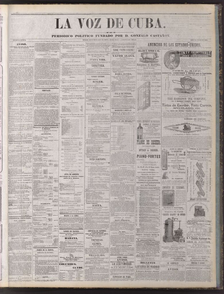 Miniatura de La Voz de Cuba : diario conservador del 29 de diciembre de 1877