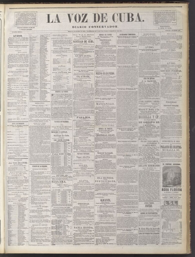 Miniatura de La Voz de Cuba : diario conservador del 21 de octubre de 1879