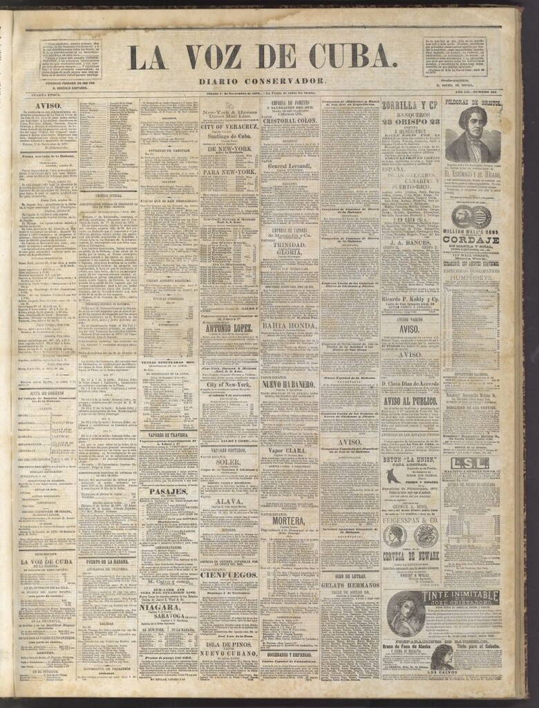 Miniatura de La Voz de Cuba : diario conservador del 1 de noviembre de 1879