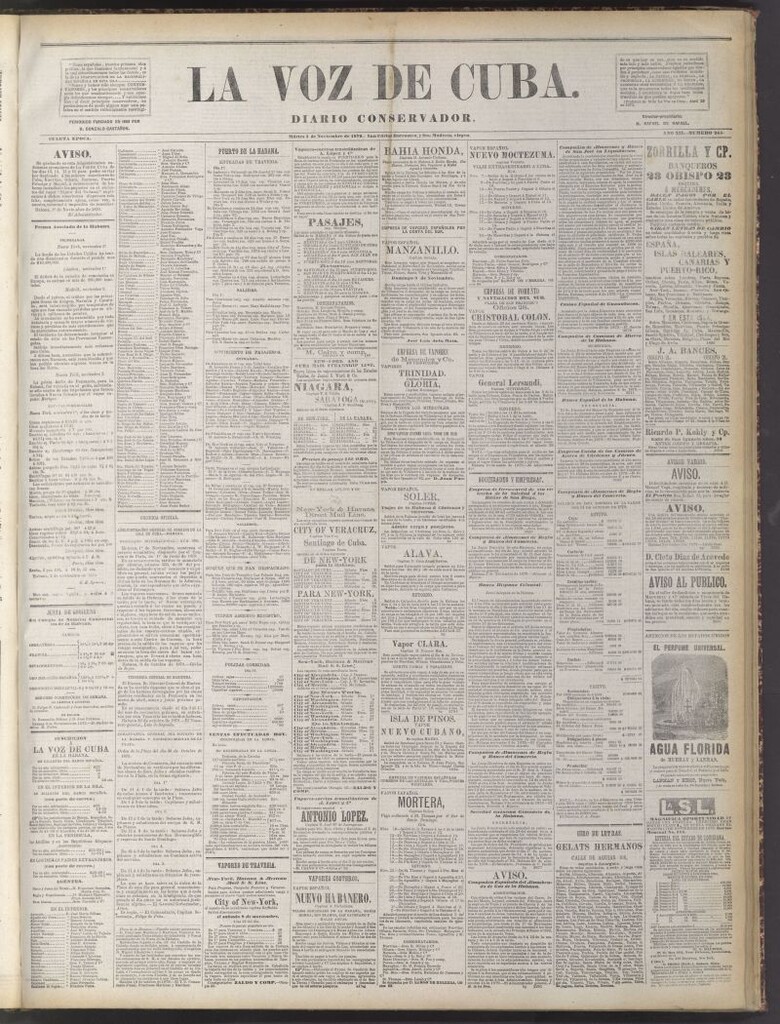 Miniatura de La Voz de Cuba : diario conservador del 4 de noviembre de 1879