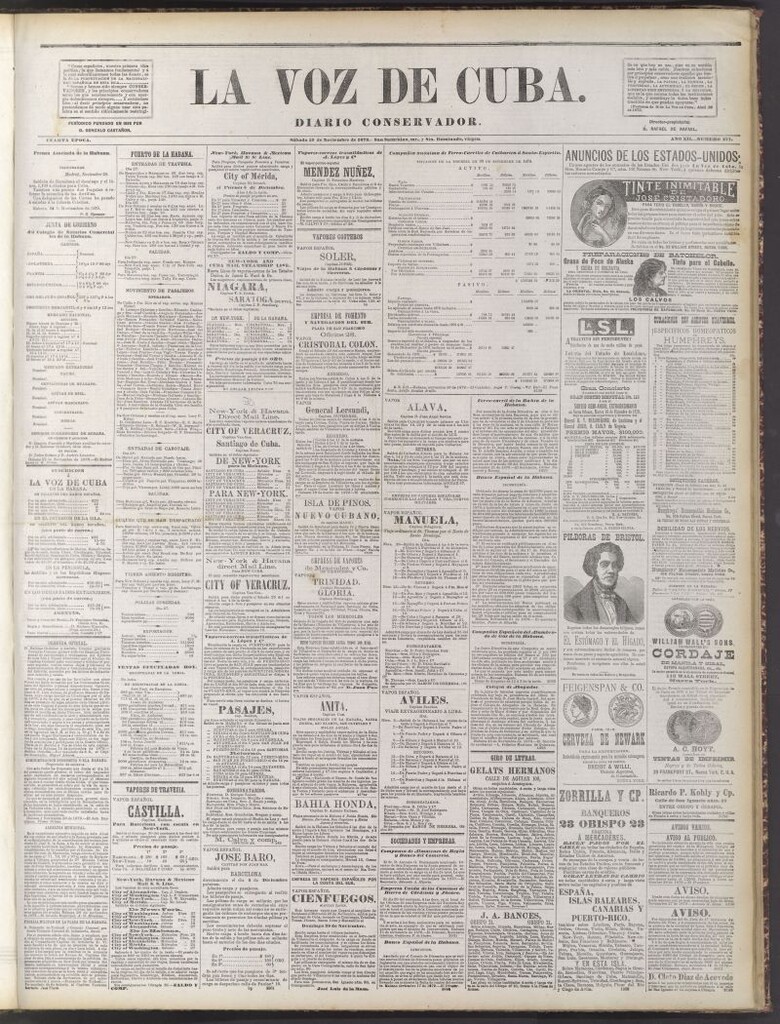 Miniatura de La Voz de Cuba : diario conservador del 29 de noviembre de 1879