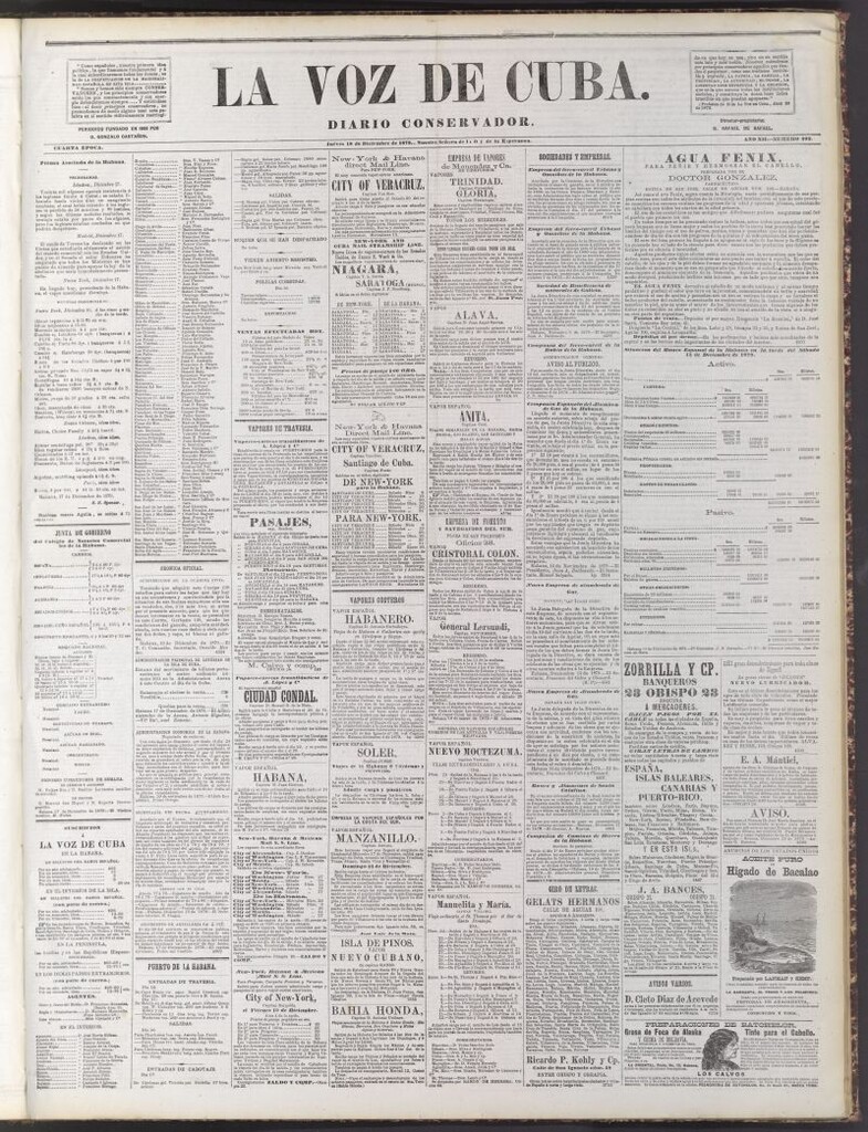Miniatura de La Voz de Cuba : diario conservador del 18 de diciembre de 1879