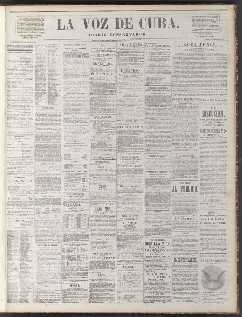 Miniatura de La Voz de Cuba : diario conservador del 23 de diciembre de 1879