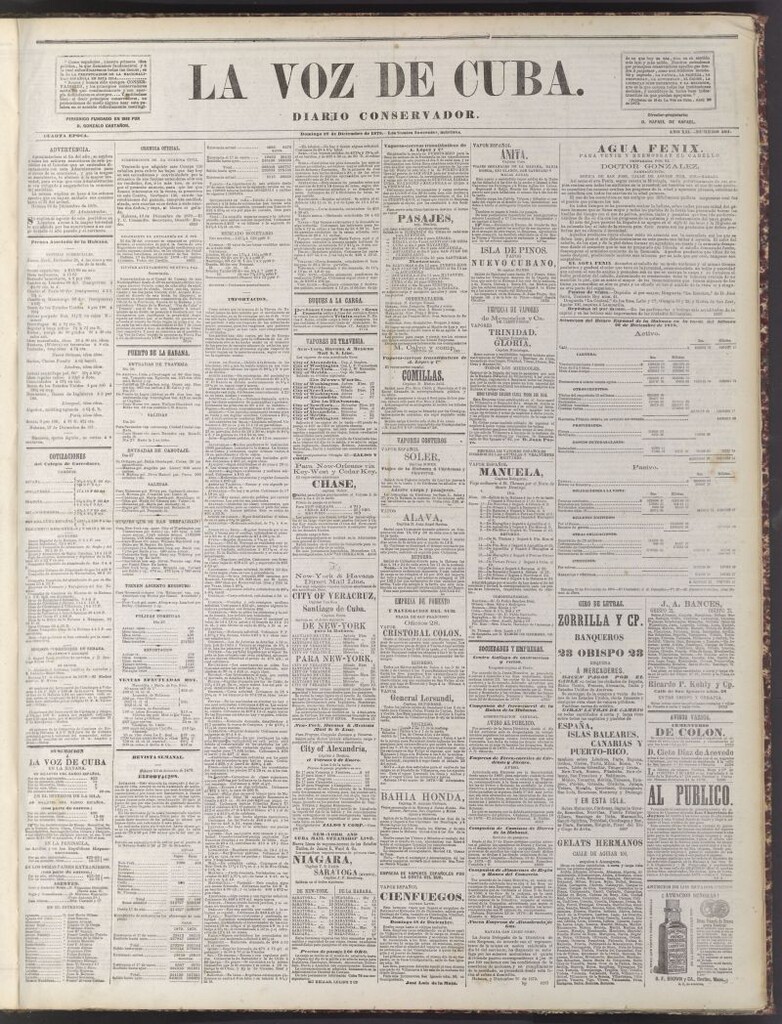 Miniatura de La Voz de Cuba : diario conservador del 28 de diciembre de 1879