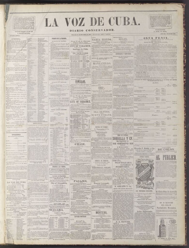 Miniatura de La Voz de Cuba : diario conservador del 31 de diciembre de 1879