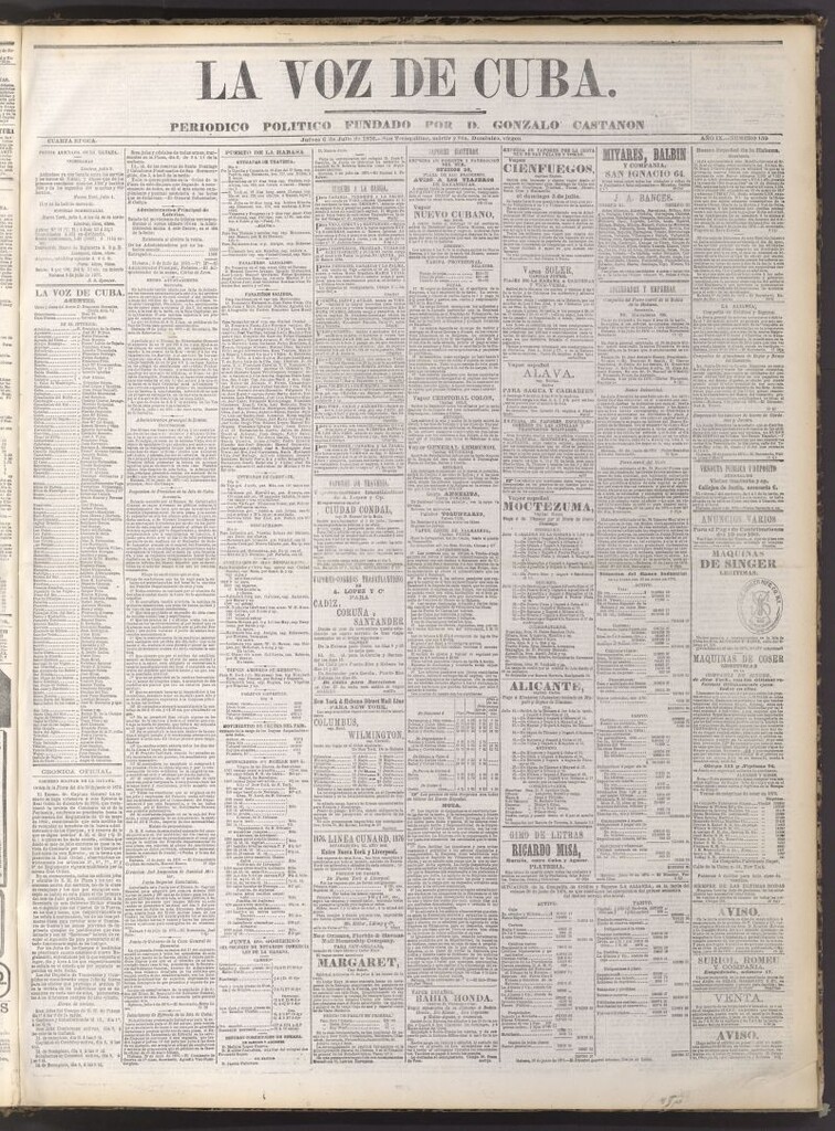 Miniatura de La Voz de Cuba : diario conservador del 6 de julio de 1876