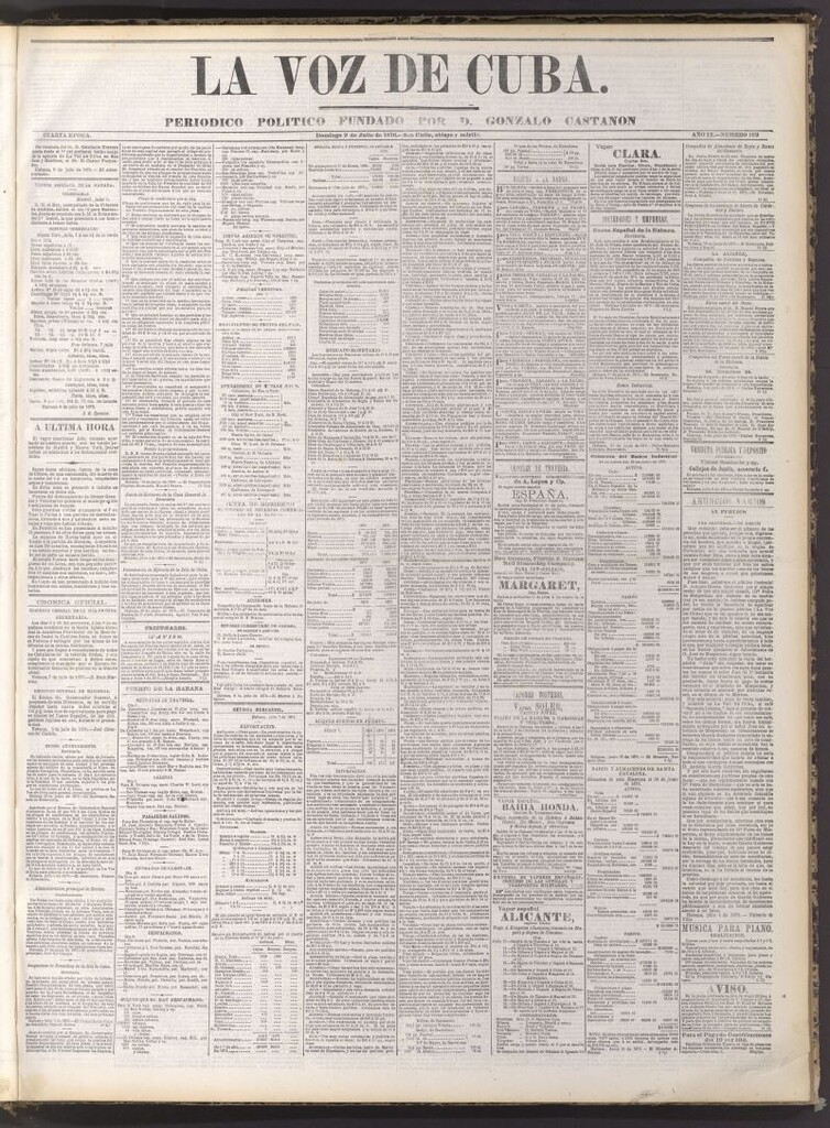 Miniatura de La Voz de Cuba : diario conservador del 9 de julio de 1876