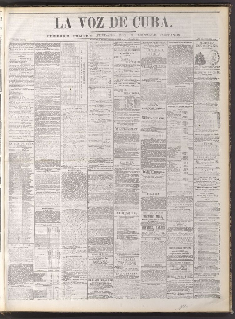 Miniatura de La Voz de Cuba : diario conservador del 11 de julio de 1876