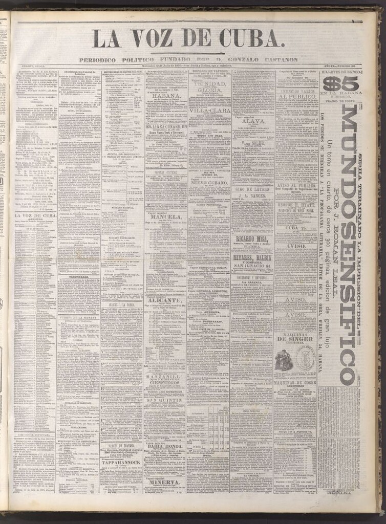 Miniatura de La Voz de Cuba : diario conservador del 19 de julio de 1876