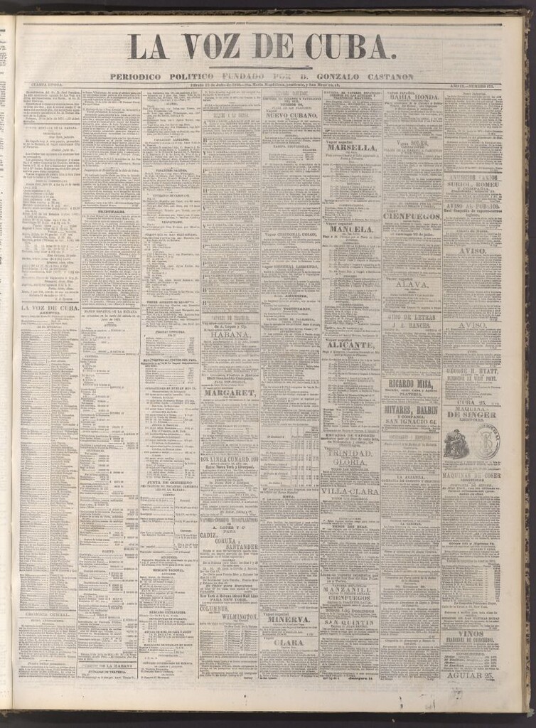 Miniatura de La Voz de Cuba : diario conservador del 22 de julio de 1876