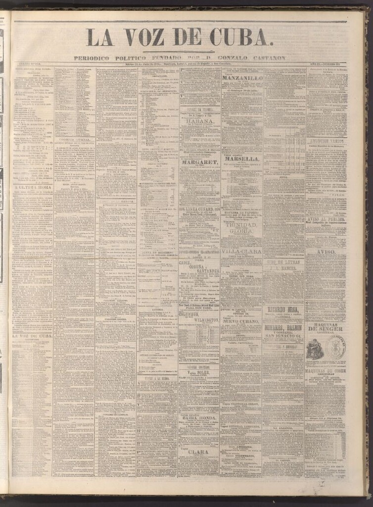 Miniatura de La Voz de Cuba : diario conservador del 25 de julio de 1876