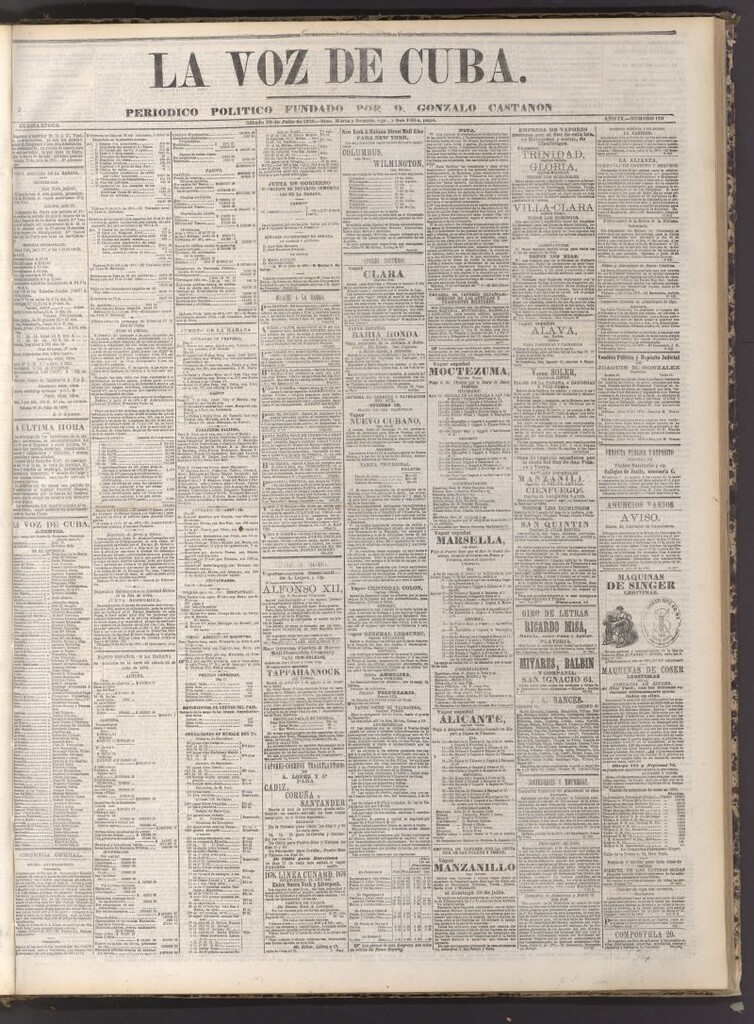 Miniatura de La Voz de Cuba : diario conservador del 29 de julio de 1876