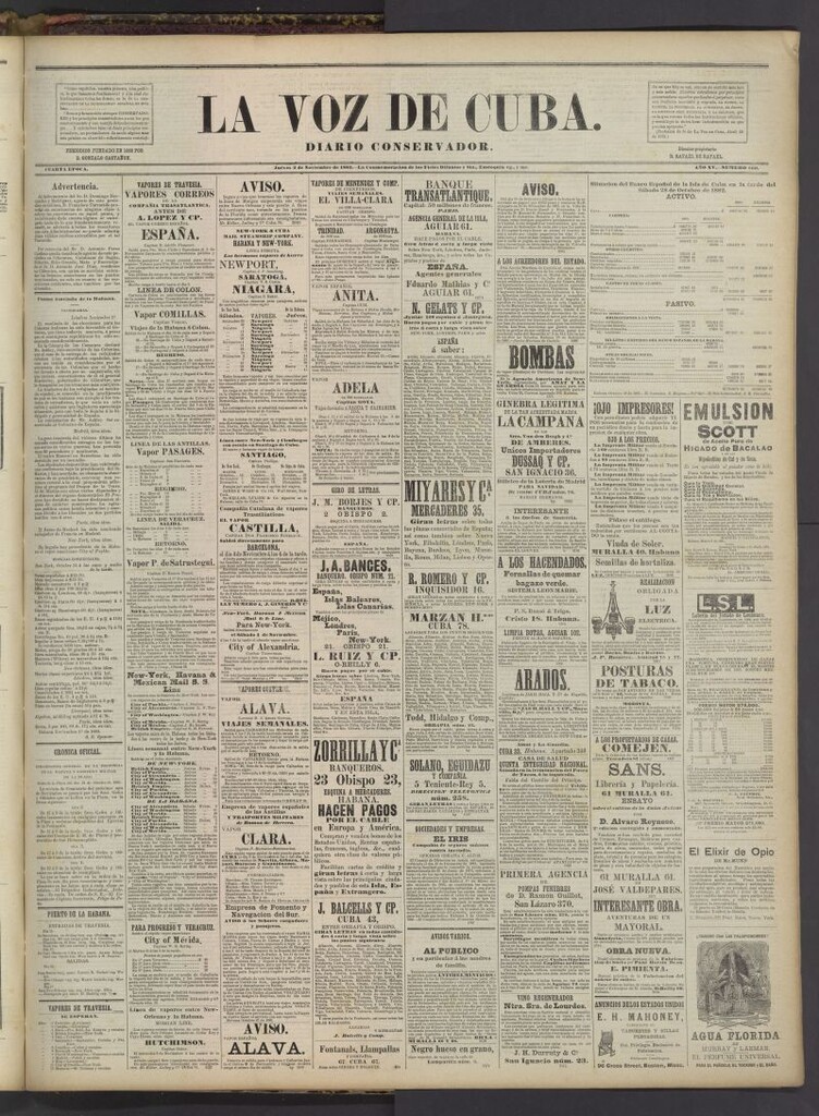 Miniatura de La Voz de Cuba : diario conservador del 2 de noviembre de 1882