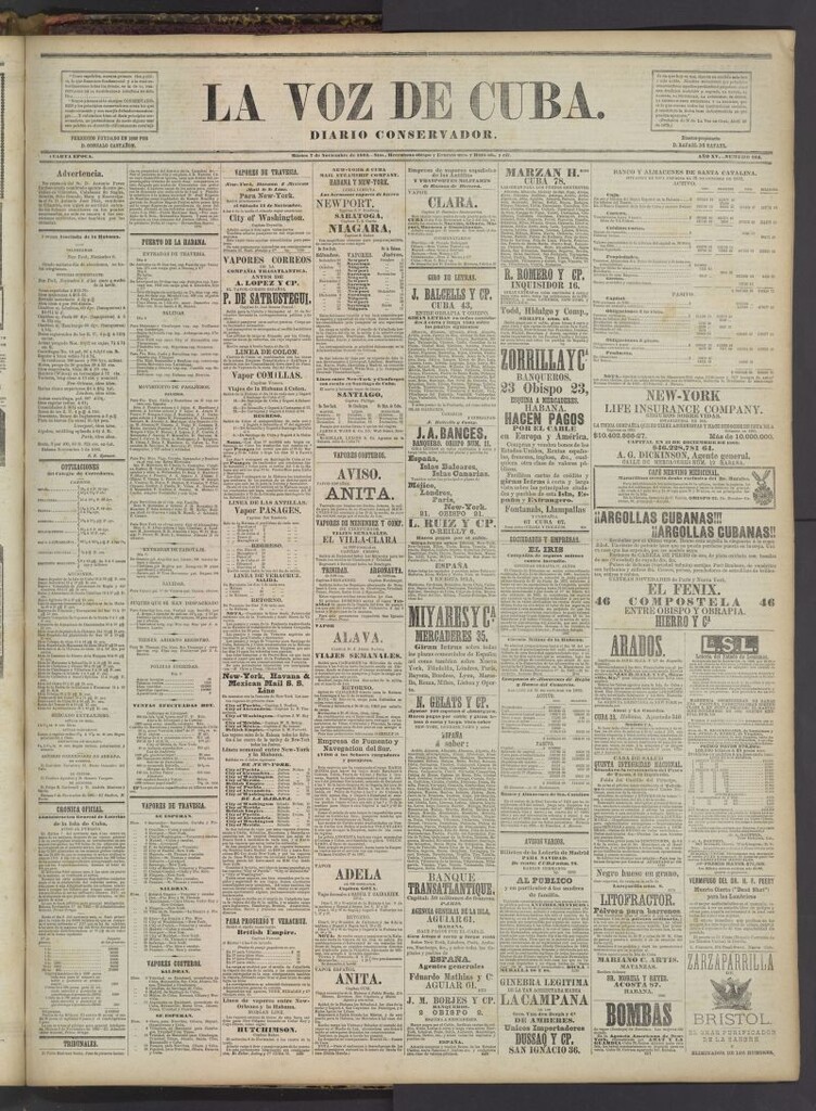 Miniatura de La Voz de Cuba : diario conservador del 7 de noviembre de 1882