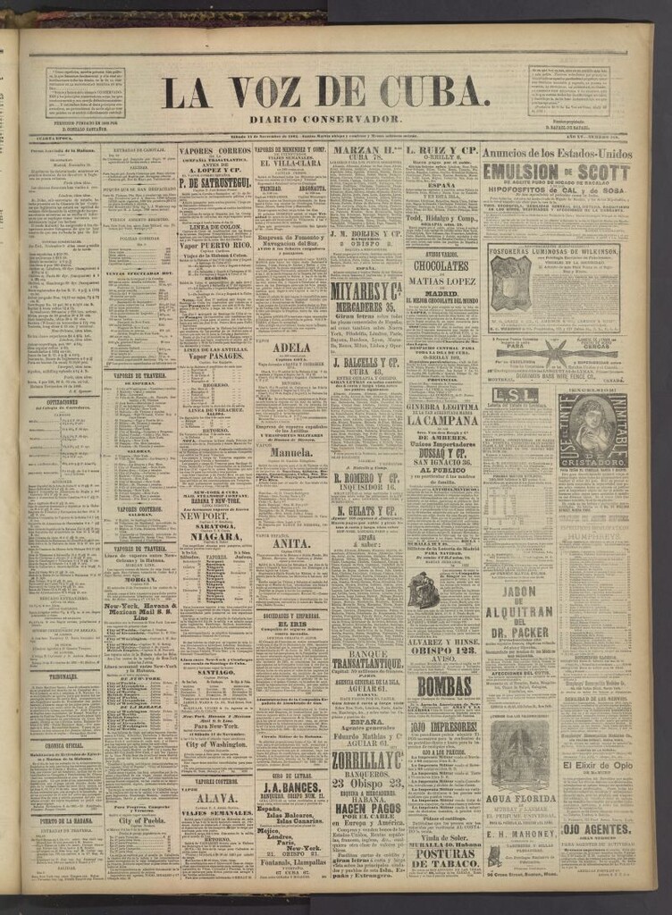 Miniatura de La Voz de Cuba : diario conservador del 11 de noviembre de 1882