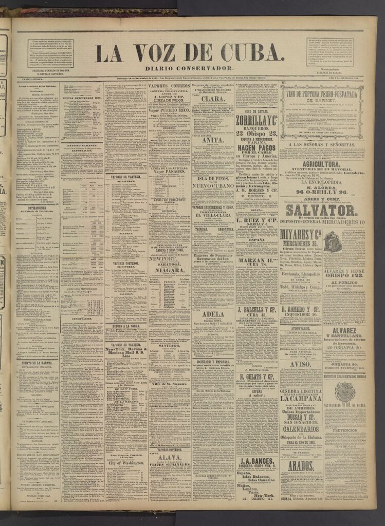 Miniatura de La Voz de Cuba : diario conservador del 26 de noviembre de 1882