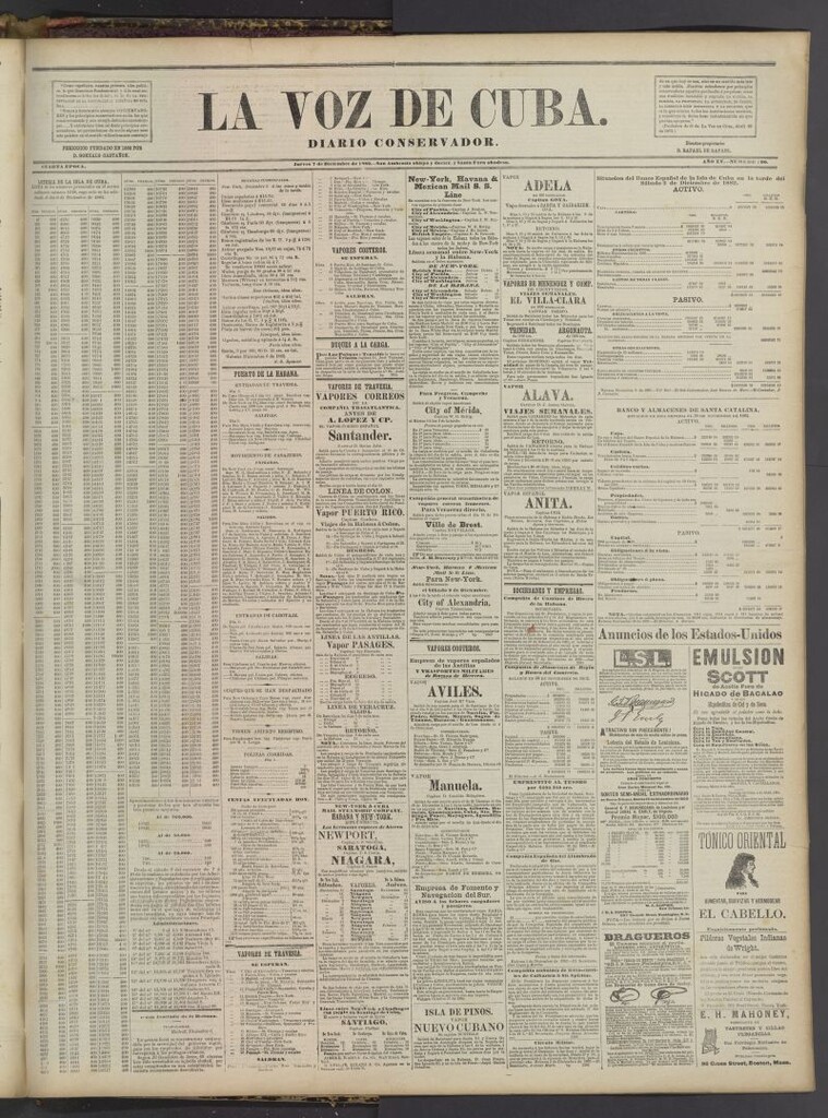 Miniatura de La Voz de Cuba : diario conservador del 7 de diciembre de 1882