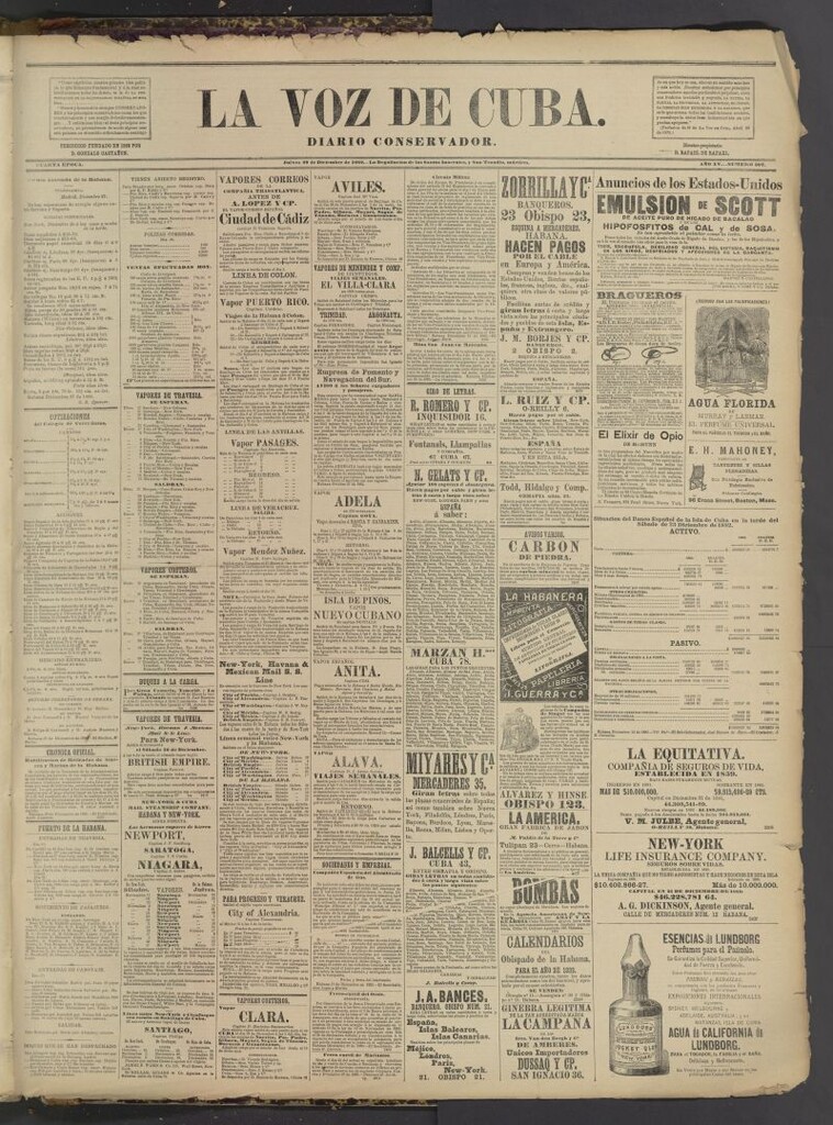 Miniatura de La Voz de Cuba : diario conservador del 28 de diciembre de 1882