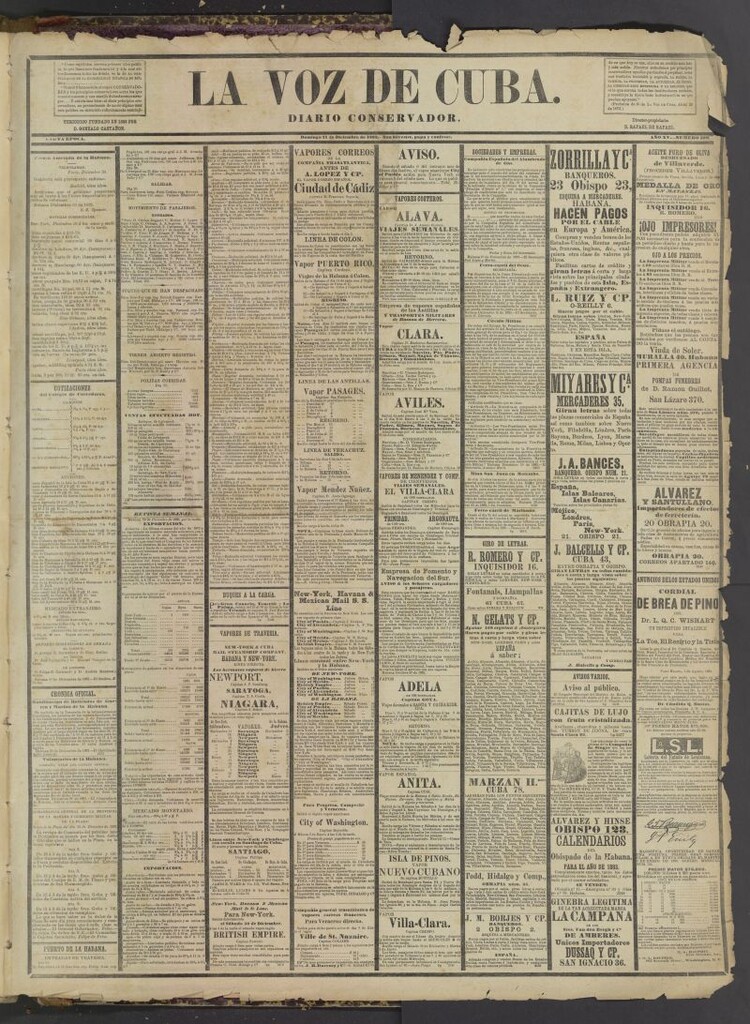 Miniatura de La Voz de Cuba : diario conservador del 31 de diciembre de 1882