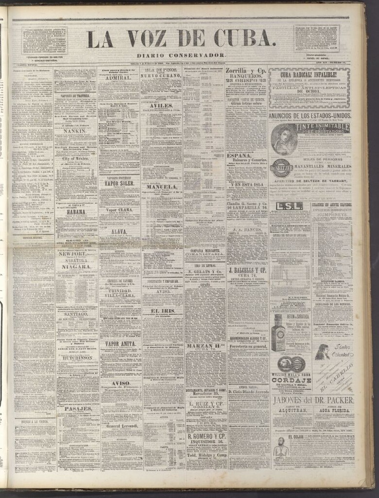 Miniatura de La Voz de Cuba: diario conservador del 5 de febrero de 1881