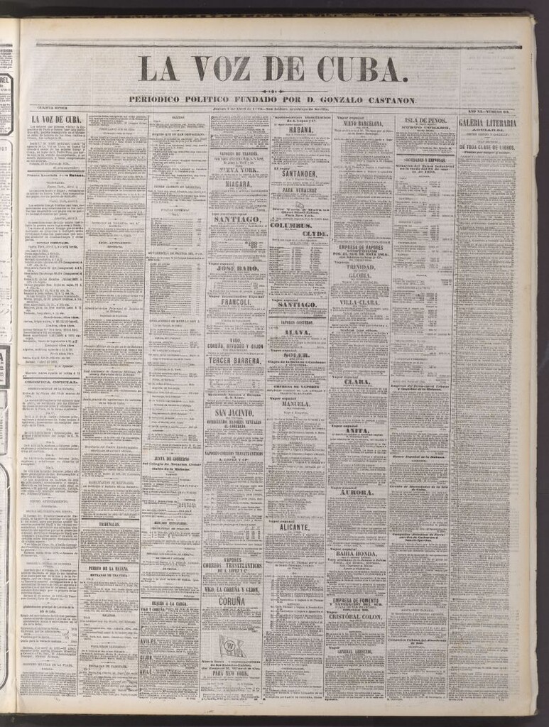 Miniatura de La Voz de Cuba : diario conservador del 4 de abril de 1878