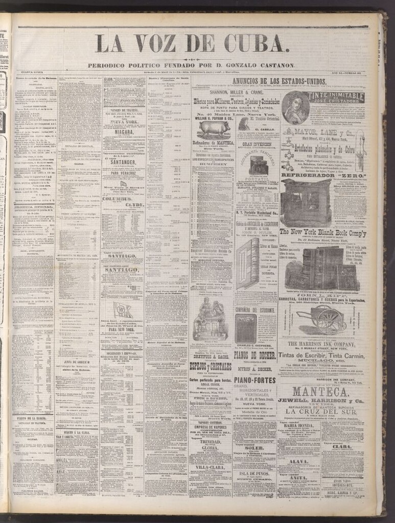 Miniatura de La Voz de Cuba : diario conservador del 6 de abril de 1878