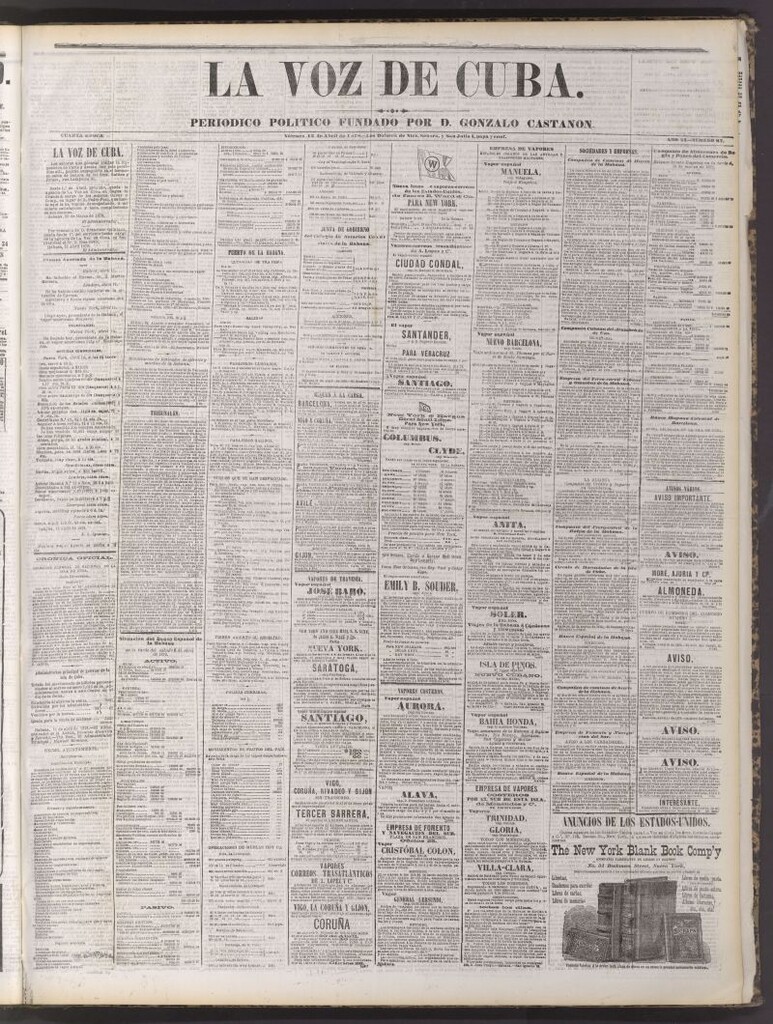 Miniatura de La Voz de Cuba : diario conservador del 12 de abril de 1878