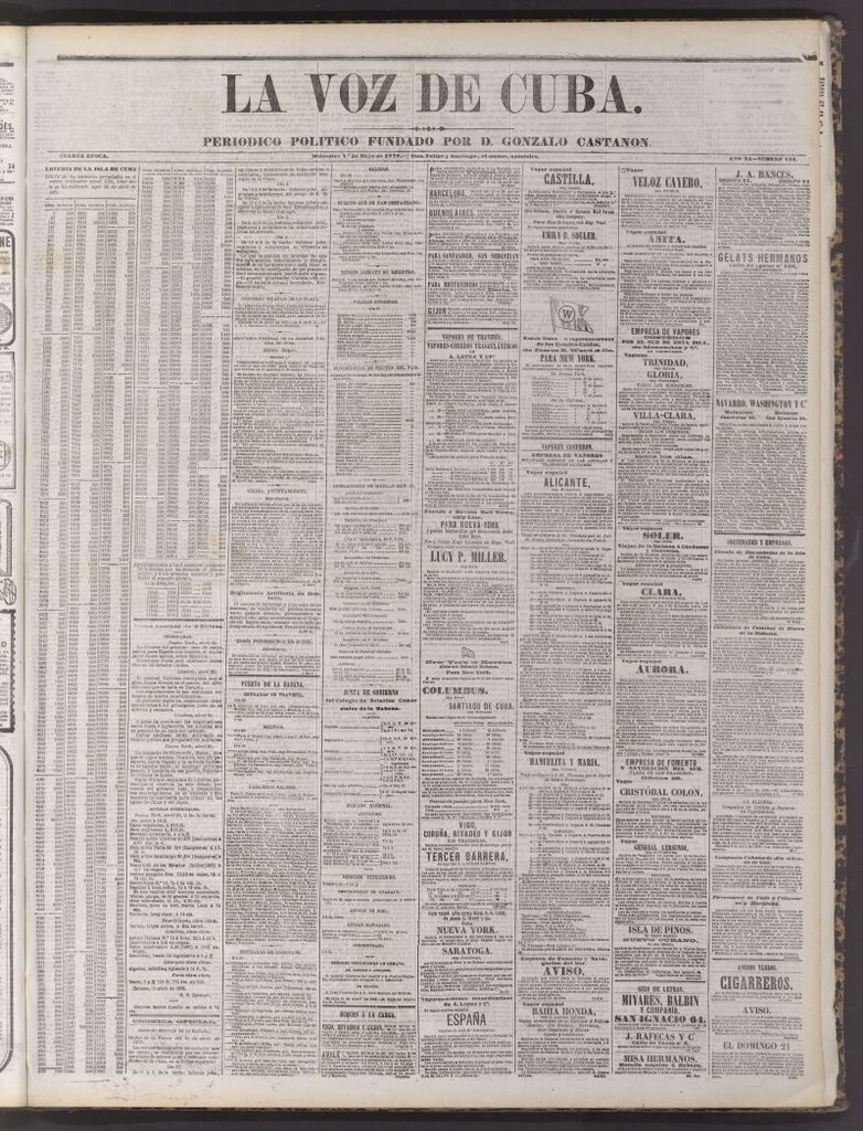 Miniatura de La Voz de Cuba : diario conservador del 1 de mayo de 1878