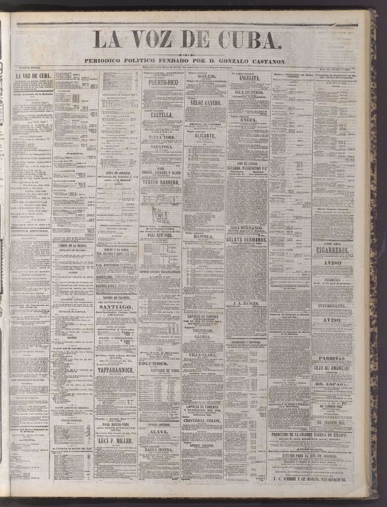 Miniatura de La Voz de Cuba : diario conservador del 8 de mayo de 1878