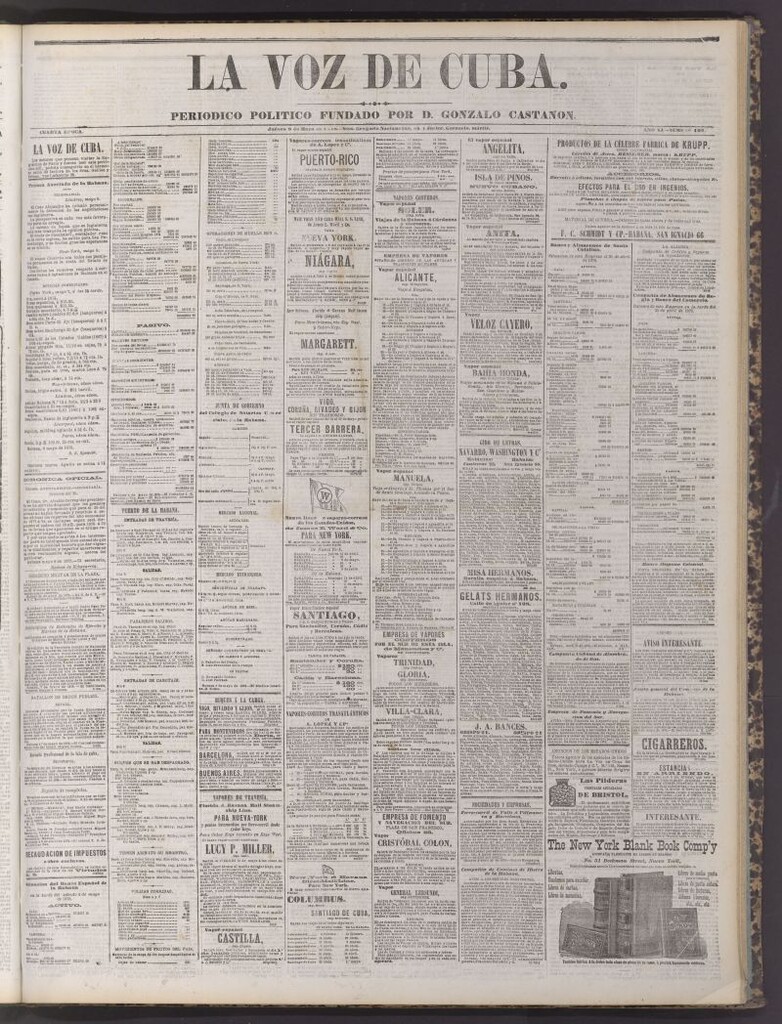 Miniatura de La Voz de Cuba : diario conservador del 9 de mayo de 1878