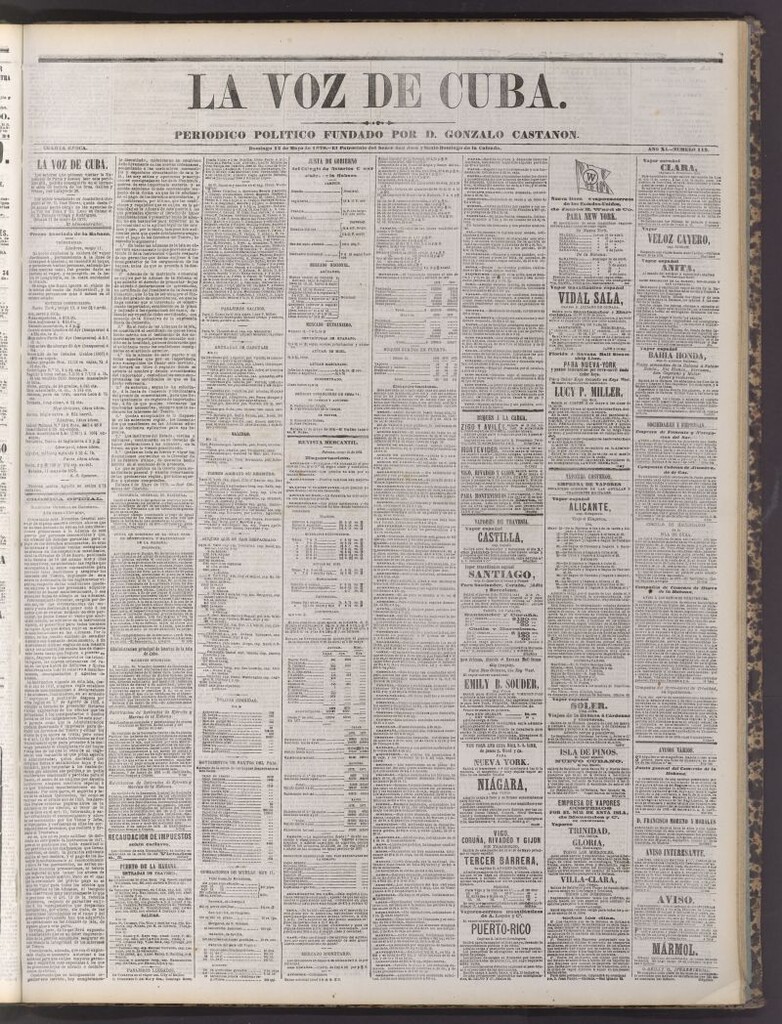 Miniatura de La Voz de Cuba : diario conservador del 12 de mayo de 1878