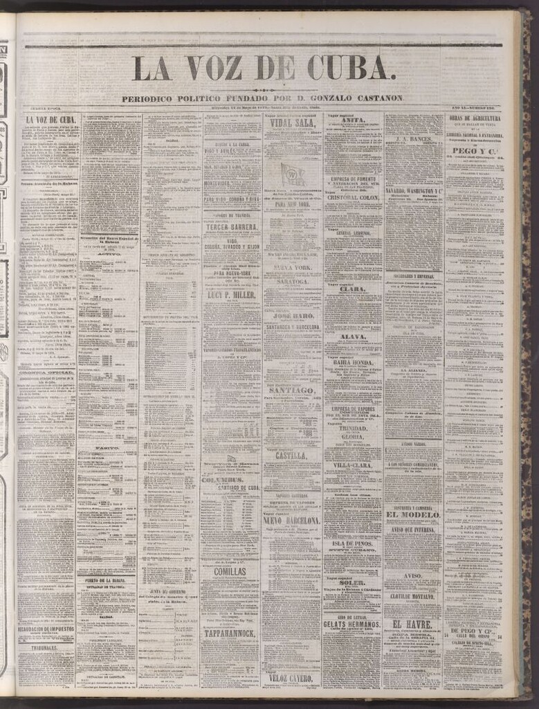 Miniatura de La Voz de Cuba : diario conservador del 22 de mayo de 1878