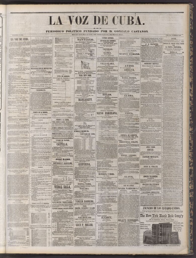 Miniatura de La Voz de Cuba : diario conservador del 29 de mayo de 1878