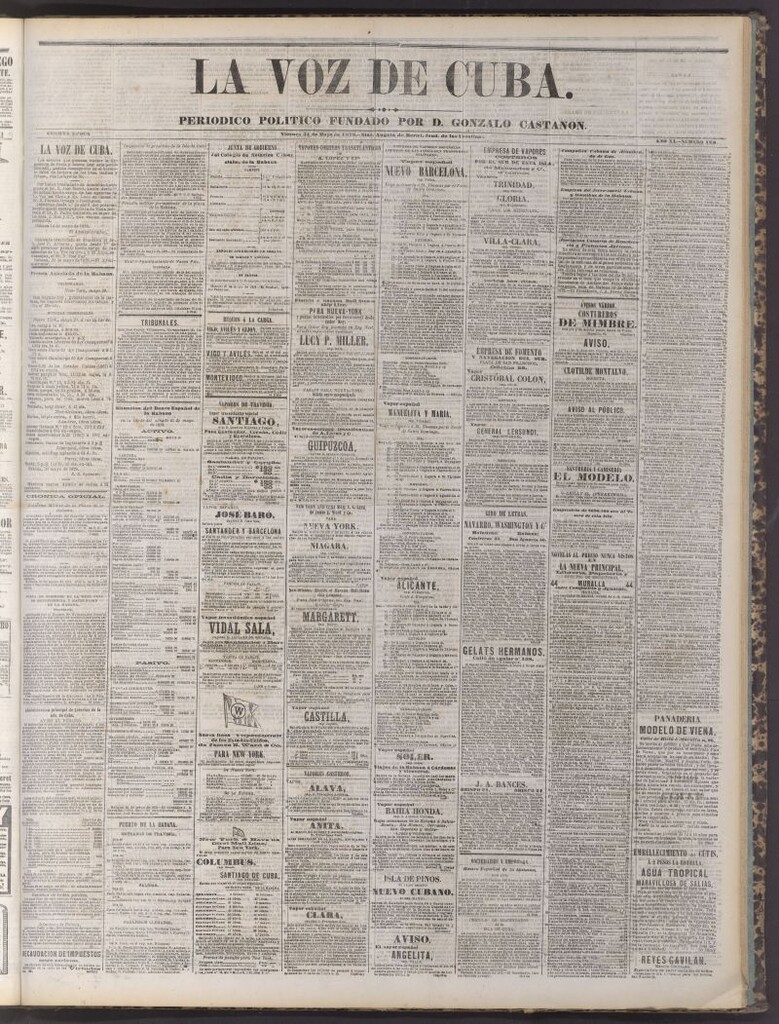 Miniatura de La Voz de Cuba : diario conservador del 31 de mayo de 1878