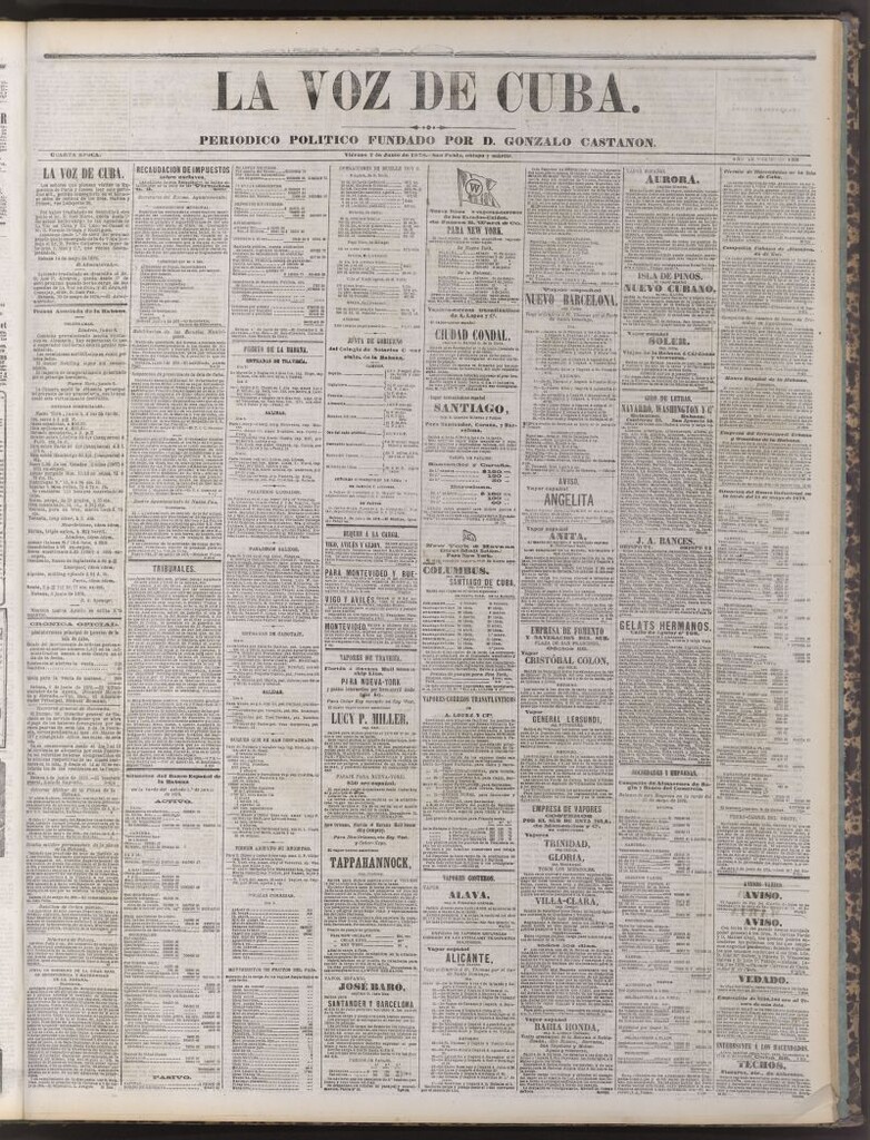 Miniatura de La Voz de Cuba : diario conservador del 7 de junio de 1878