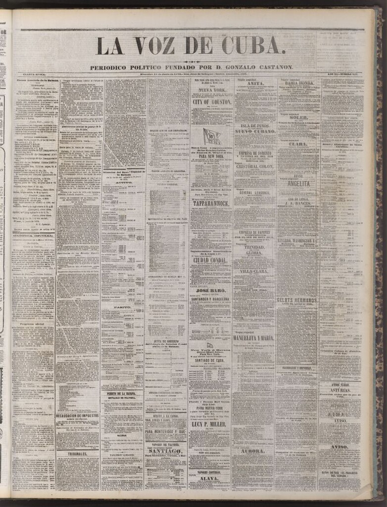 Miniatura de La Voz de Cuba : diario conservador del 12 de junio de 1878