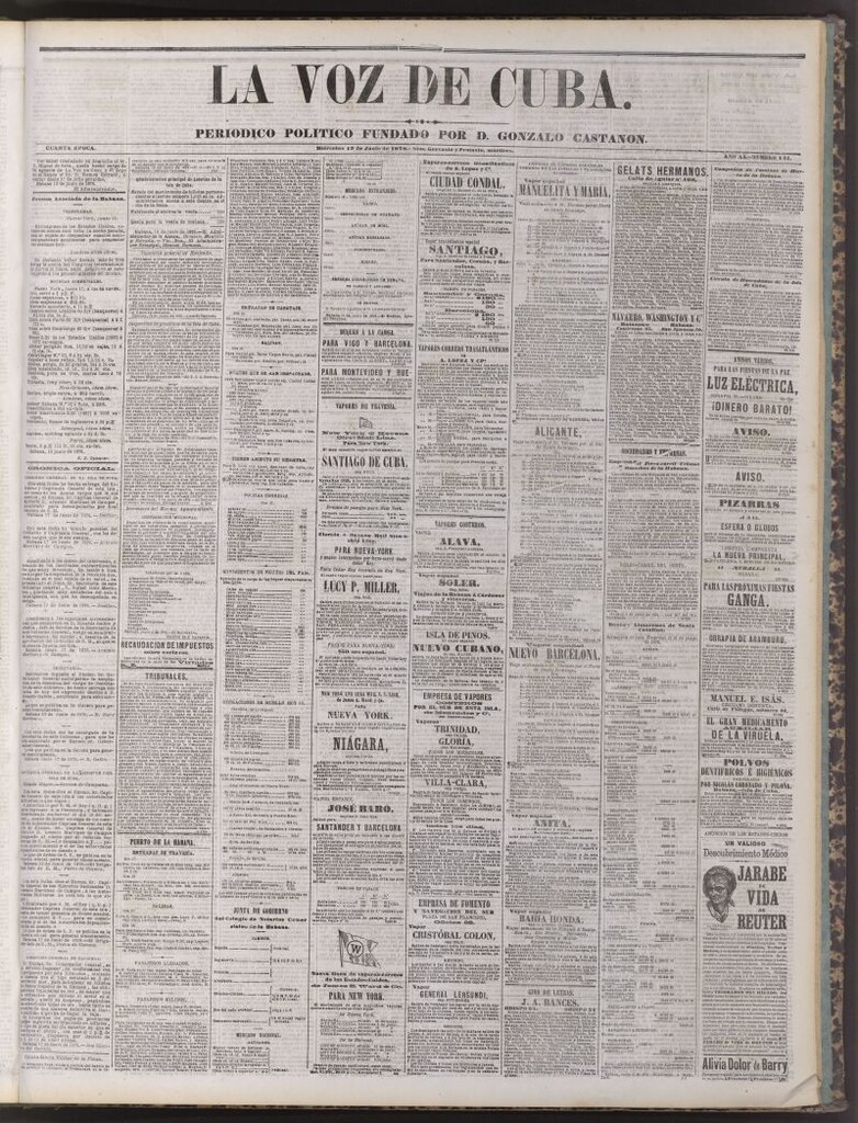 Miniatura de La Voz de Cuba : diario conservador del 19 de junio de 1878